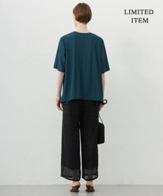 ICB L 【WEB限定・洗える】シアートリコット ペプラムカットソー