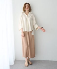 YECCA VECCA シャイニーツイルナロースカート