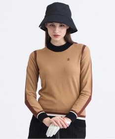 23区GOLF 【WOMEN】カラーブロックセーター ベージュ系