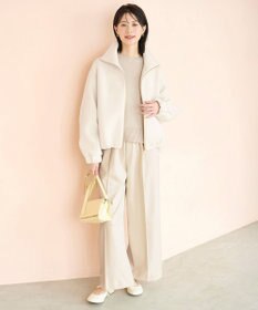 UNFILO L 【野呂佳代さん着用】BEAUTY FORM JERSEY+ ZIPブルゾン