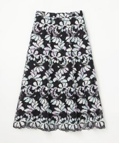 GRACE CONTINENTAL フラワー刺繍プリントスカート