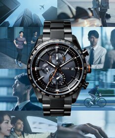 CITIZEN 【ATTESA ACT Line】ブラックボディに映えるオレンジのアクセントカラーが人気モデル AT8185-62E