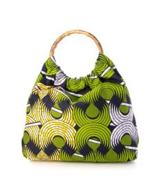 UNBILLION カシュカシュ cachecache / アフリカンプリントバンブーハンドルトート