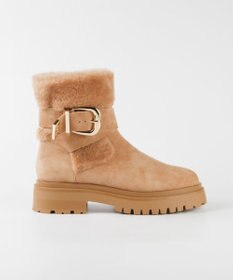 STEVE MADDEN LODGE ファースエードバックルショートブーツ