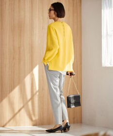 自由区 L 【撥水加工・洗える】TRギャバ裏起毛テーパード パンツ