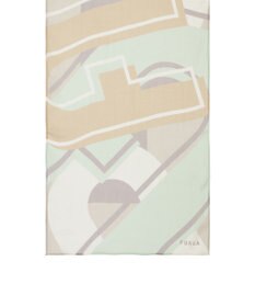 MOONBAT 【シルク100%】フルラ (FURLA) シルクシフォンロングスカーフ アーチロゴ 150cm×35cm