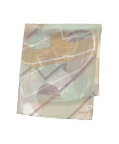 MOONBAT 【シルク100%】フルラ (FURLA) シルクシフォンロングスカーフ アーチロゴ 150cm×35cm