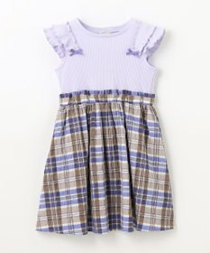 ANY KIDS ドッキング チェック柄 ワンピース