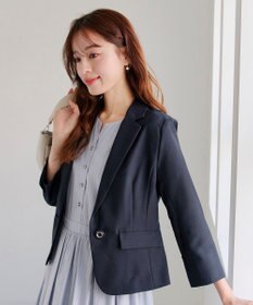 Tiaclasse 【吸水速乾・接触冷感・UVケア・防シワ・洗える】カチオンテーラードジャケット