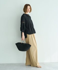 YECCA VECCA レース切替スキッパーブラウス