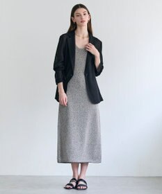 BEIGE， AGATE / Uネック メランジニットドレス