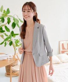 Tiaclasse 【吸水速乾・接触冷感・UVケア・防シワ・洗える】カチオンテーラードジャケット