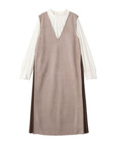 YECCA VECCA 【2点SET】ブラウスセットプリーツMIXジャンスカ