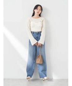 earth music&ecology エンボスフラワービスチェ