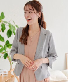 Tiaclasse 【吸水速乾・接触冷感・UVケア・防シワ・洗える】カチオンテーラードジャケット