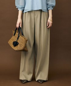 自由区 S 【セットアップ対応】リネンストレッチワイド パンツ