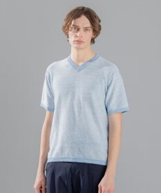 JOSEPH HOMME リネンヘリンボン　Vネックニット