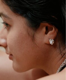 yoaa シルバー925 ハートピンクアコヤパールピアス