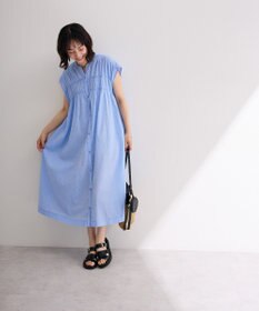 Green Parks フレンチスリーブシャーリングワンピース