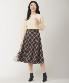 ANY SIS 【洗える】ベルトポイントフレア スカート