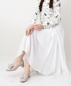 Bridget Birkin 【Bridget Birkin】ヒールアップキラキラリボンローファー