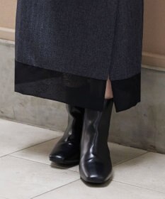 Tiaclasse 【洗える】メランジヘリンボーンツイードスカート