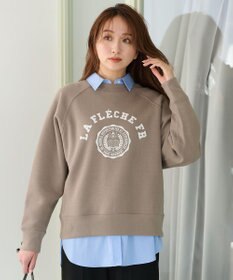 ANY L 【洗濯機可能/サスティナブル】ロゴ裏起毛クルーネックプルオーバー