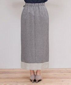 Tiaclasse 【洗える】メランジヘリンボーンツイードスカート