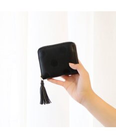 UNBILLION ペルケ perche / ドット型押し・ジャバラカードウォレット