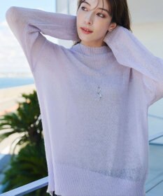 Tiaclasse 【洗える】シアープルオーバーニット