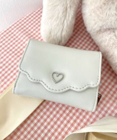 WEGO フリルデザインハートメタルウォレット