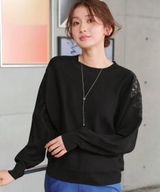 Tiaclasse 肩レースドルマンニットトップス