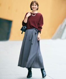 自由区 L 【カタログ掲載】レーヨンストレッチベーシックシルエット ニット