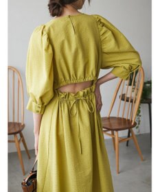 Green Parks AnriettMusee バックカットワークワンピース