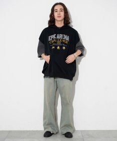 WEGO 【ユニセックス着用ITEM/手洗い可】ロゴノースリーブパーカー