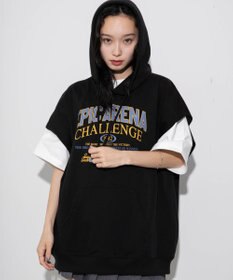 WEGO 【ユニセックス着用ITEM/手洗い可】ロゴノースリーブパーカー