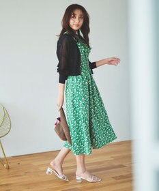 Feroux 【洗える】Vネックシアー カーデ