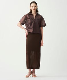 uncrave シアー オーガンジー ショート シャツ