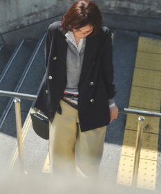 23区 【CanCam掲載】リネンレーヨンストレッチ ダブルジャケット