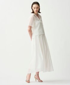 uncrave シアー オーガンジー ショート シャツ