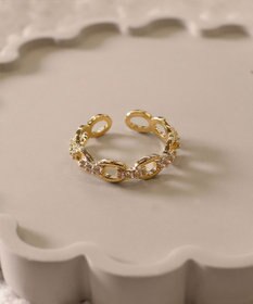 Tiaclasse 【安田美沙子さん着用】キュービックチェーンリング