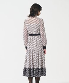 GRACE CONTINENTAL モノグラムプリントレイヤードワンピース