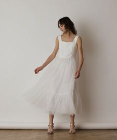 GRACE CONTINENTAL チュールコンビティアードワンピース