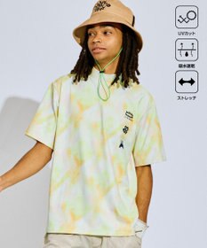 PW CIRCULUS 【吸水速乾 / UV遮蔽率99.5%  UVカット / ストレッチ】【MEN】タイダイ柄モックネックT ゴルフ