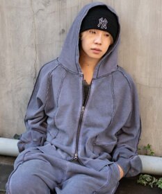 WEGO 【ユニセックス着用ITEM/MLサイズ展開】スウィッチングZIPパーカー