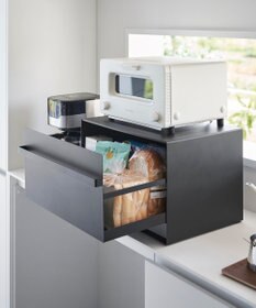 tower ブレッドケース タワー 引き出し型 2段 ブラック