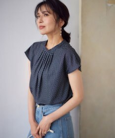 ANY 【洗濯機可能】プリントブラウス