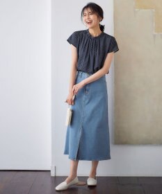 ANY 【洗濯機可能】プリントブラウス