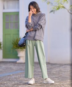 ANY 【ウエストゴム/ストレッチ/セットアップ可】イージィケアストレッチワイドパンツ