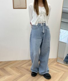 WEGO サマーデニムルーズワイドパンツ